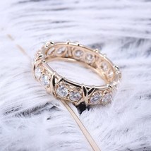 Gorgios 14K Gold Round Cut Moissanite Wedding Band Engagement Ring Design Ring - £62.05 GBP
