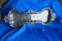 GENUINE Antique Victorian era silver plated Candle Snuffer TRAY ornate N... - €56,87 EUR