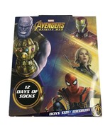 Marvel Kids Socks Avengers Infinity War 12 Days Christmas 12pk Size M 9-2.5 - £15.68 GBP