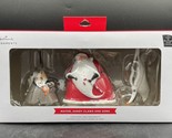 NIGHTMARE BEFORE CHRISTMAS Ornament Set Mayor Sandy Claws &amp; Zero Hallmark - $21.28