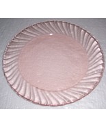 (1) ARCOROC PINK GLASS COLORED PLATE MADE IN FRANCE - $34.17 CAD