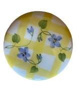 Andrea by Sadek Porcelain Candle Jar Topper Style F Yellow with Violets - £7.30 GBP