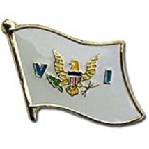 Wholesale Pack of 6 U.S. Virgin Islands Flag Bike Hat Cap lapel Pin BEST materia - £13.28 GBP