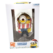 Despicable Me Minion Stuart Christmas Ornament Kurt S Adler Red Striped Scarf - $19.79