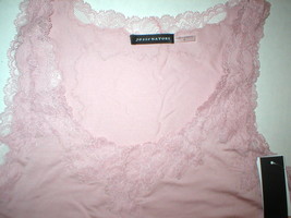 NWT $195 New Designer Josie Natori Silk Camisole Top Pink Tank M Rose Wo... - £152.05 GBP