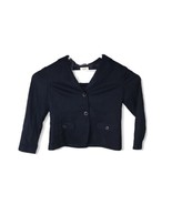 Talbots 16 Cotton Blazer Jacket Navy Blue Two Button - $349.53 MXN