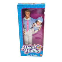 VINTAGE 1984 MATTEL THE HEART FAMILY DAD &amp; BABY DOLL NEW IN ORIGINAL BOX... - £59.05 GBP