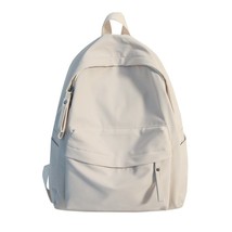 Simple Solid Color Backpack Women 2022 Waterproof Nylon School Bags For Teenager - £61.59 GBP