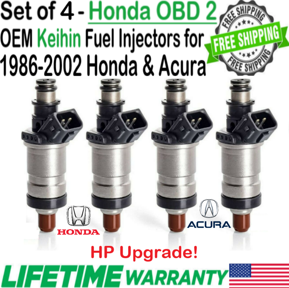 Primary image for Keihin OEM x4 HP Upgrade Fuel Injectors for 1996-97 Honda Civic Del Sol 1.6L I4