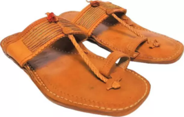 Mens Kolhapuri Soft Leather chappal BOHO Flat HT9 Jesus Sandal US size 7-12 - £29.31 GBP