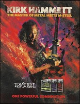 Metallica Kirk Hammett Ernie Ball M-Steel guitar strings ad 8 x 11 advertisement - $4.50