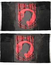 Pow Mia You Are never Forgotten Red/Black 3x5 Flag Double Sided 2ply Polyester - £31.45 GBP