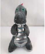 Cute &amp; Cuddly Metallic Gray Dragon 10&quot; Plush With Tags - $5.93