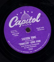 Capital 78rpm Record  TENNESSEE ERNIE FORD 16 Tons, you Don&#39;t Have to be... - £5.99 GBP