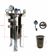Fast Shipping 3# Bag Filter 304 Stainless Steel 1&quot; NPT In/Out 120 PSI US... - $385.89 CAD