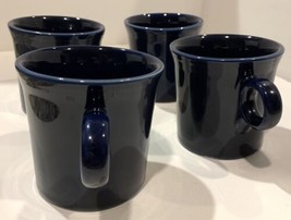 Homer Laughlin Fiesta Ware Cobalt Blue Tom &amp; Jerry Coffee Mugs (Set of 4) - £22.77 GBP