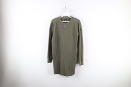 Gap Womens Size XS Faded Long Sleeve Waffle Thermal Knit Dress Olive Green - £31.62 GBP