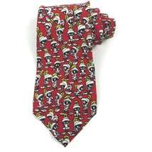 Vtg MARVIN THE MARTIAN All Over PRINT Red SILK Neck Tie 1992 Balancine W... - £10.28 GBP