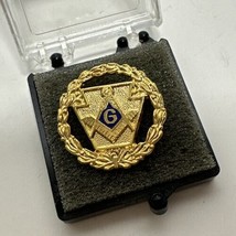 Grand Lodge Of Pennsylvania Masonic G &amp; Wreath Pin Gold Tone - £15.75 GBP