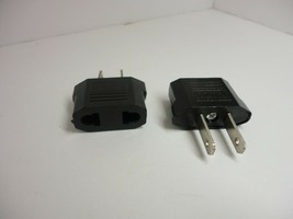 2 Pcs Lot Pack EU to US Plug Adapter Power Connection Europe Europen USA... - $8.69