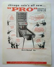 Pro Shuffle Alley Arcade Flyer Original Vintage Promo 8.5&quot; x 11&quot; Retro G... - £11.50 GBP