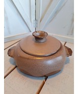 VTG Frankoma Double Handled Bowl/Bean Pot With Lid 5V Plainsman Two-Tone... - £21.77 GBP