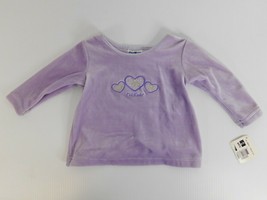 OshKosh B&#39;Gosh Girl Baby Shirt Size 12 MOS. Purple Polyester and Lycra S... - $9.36