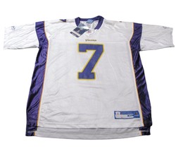 NWT Minnesota Vikings White Mesh Jersey Shirt #7 Jackson Men&#39;s Size XL Football - £43.47 GBP