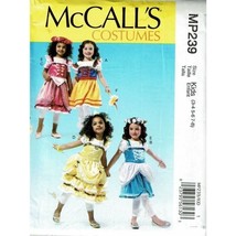 McCalls Sewing Pattern MP239 6619 Costume Aprons Headpiece Girls Size 3-8 - £7.16 GBP