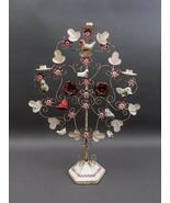 Mexican Vintage Folk Art Tree Of Life Toleware Metal Candelabra Sculptur... - $2,204.23 CAD