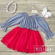 Pete + Lucy - Girls&#39; Fab Tulle Dress- Long Sleeve - $26.00+