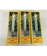 Vintage battery operated three candle lot twist ring on off uses AA batt... - $27.06 CAD
