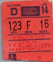 Yes Concert Ticket Stub September 6 1980 Madison Square Garden New York - £27.25 GBP
