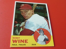 1963 Topps Bobby Wine # 71 Nm / Mint + Phillies Baseball !! - £54.98 GBP