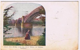 Germany Postcard Coblenz Great Iron Bridge Over River Rhine - £2.77 GBP