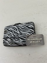 Aluminum Metal Black and White Zebra Theme Credit Card Business Wallet RFID Case - £7.79 GBP