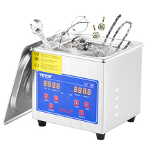 VEVOR Ultrasonic Cleaner with Digital Timer &amp; Heater, 0.3 L, 40kHz, JPS-08A - $44.90