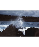 Vintage Color 35mm Slide Hawaii Ocean Water Splash Motion Rock Vacation ... - £4.50 GBP