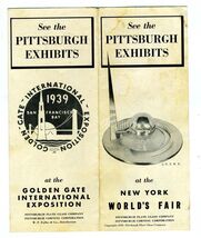 1939 Pittsburgh Exhibits Brochure NY Worlds Fair Golden Gate Internation... - $27.79