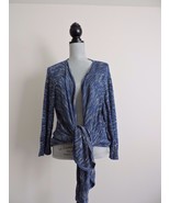 Dressbarn Blue Sweater Wrap Front Shawl Style Open Front Casual Plus Siz... - £19.63 GBP