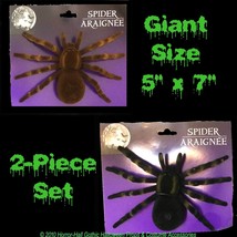 Realistic Flocked Giant Tarantula Spiders Scary Horror Halloween Prop Decoration - £5.95 GBP
