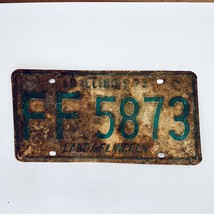 1973 United States Illinois Land of Lincoln Passenger License Plate FF 5873 - £14.85 GBP