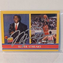 1991-92 NBA Hoops 385 Michael Jordan Super Streaks NM/Mint Card COA - £241.81 GBP