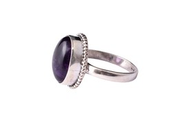 Fait à la Main 925 Argent Sterling Naturel Améthyste Bague Fin Bijoux Femme - £33.04 GBP