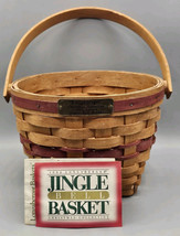 Longaberger 1994 Jingle Bell 8&quot; Basket w/Handle, Christmas Collection - £8.73 GBP