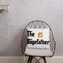 THE DOGEFATHER, Doge Throw Pillow, Doge Pillow, Funny Pillow, Meme Pillow, Crypt - £23.88 GBP