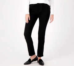 Denim &amp; Co. Canyon Retreat Regular Easy Stretch Denim Jean BLACK, PLUS 28 - £25.97 GBP