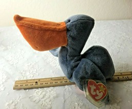 1996 TY Beanie Babies &quot;Scoop &quot; Retired Pelican 4.5&quot; Long x 6.5&quot; Tall  Ta... - £14.97 GBP