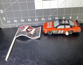 Nascar Tony Stewart Car #14 Office Depot Wind Up Car And Flag Cake Topper - $7.70