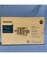 Philips Exit Sign Red/Green LED - Missing One Adjustable Lamp Head/Instr... - $19.79